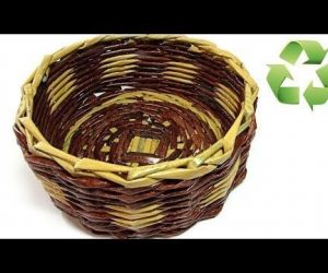 Gazete Kağıtları Kullanarak Örgü Sepet Yapımı – Videolu Anlatım