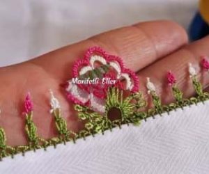 Kraliçe Çiçek Modeli İğne Oyası Yapımı – Videolu Anlatım