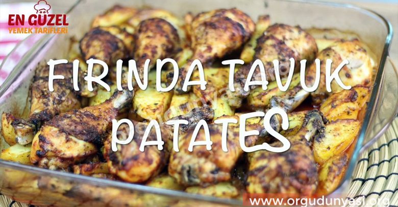 Fırında Kolay Tavuk Etli Patates Tarifi